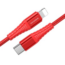 Кабель BOROFONE BU27 Cool victory PD Lightning, 1m Red