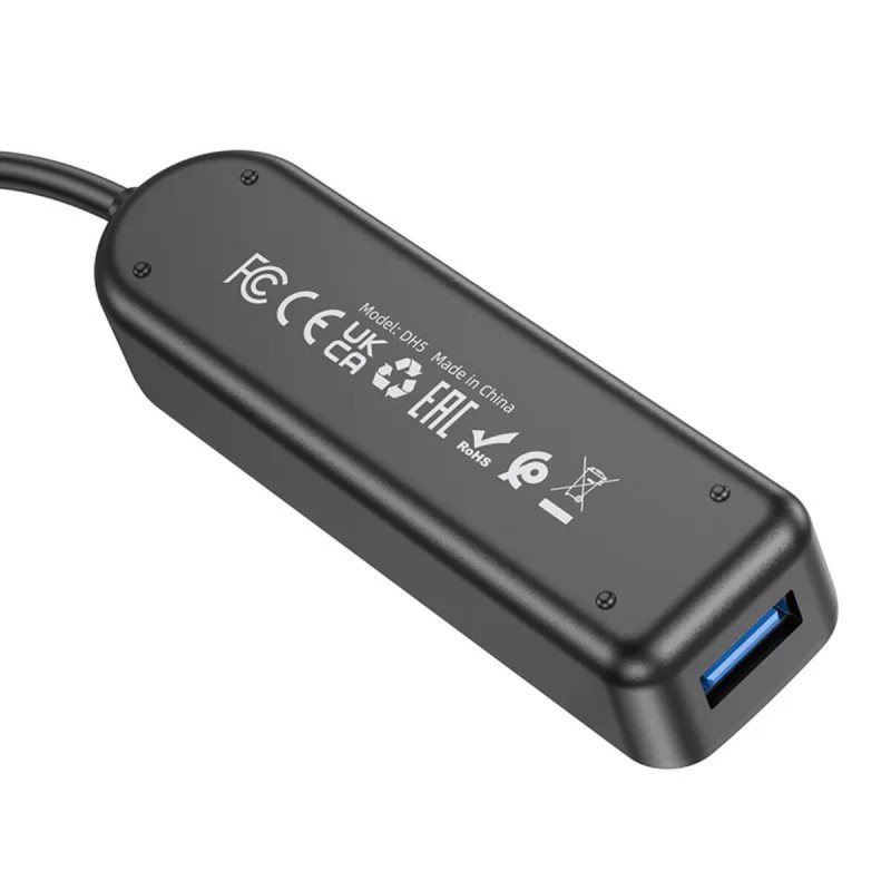 Адаптер Borofone DH5 Erudite 4-in-1 adapter(Type-C to USB3.0*4)(L=0.2M)