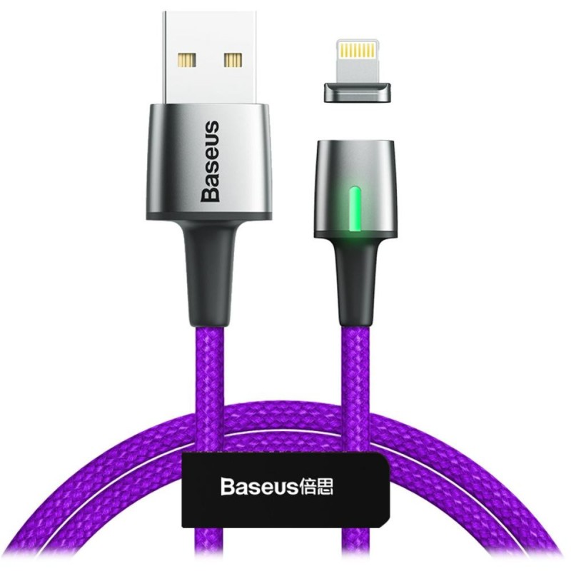 Кабель Baseus Zinc Magnetic Cable USB For iP 1.5A 2m Purple