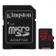microSDXC (UHS-1 U3) Kingston Canvas React 64Gb class 10 (R100MB/s, W80MB/s) (adapter SD)