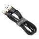 Кабель Baseus Cafule Cable USB For Lightning 2.4A 0.5m Gold+Black