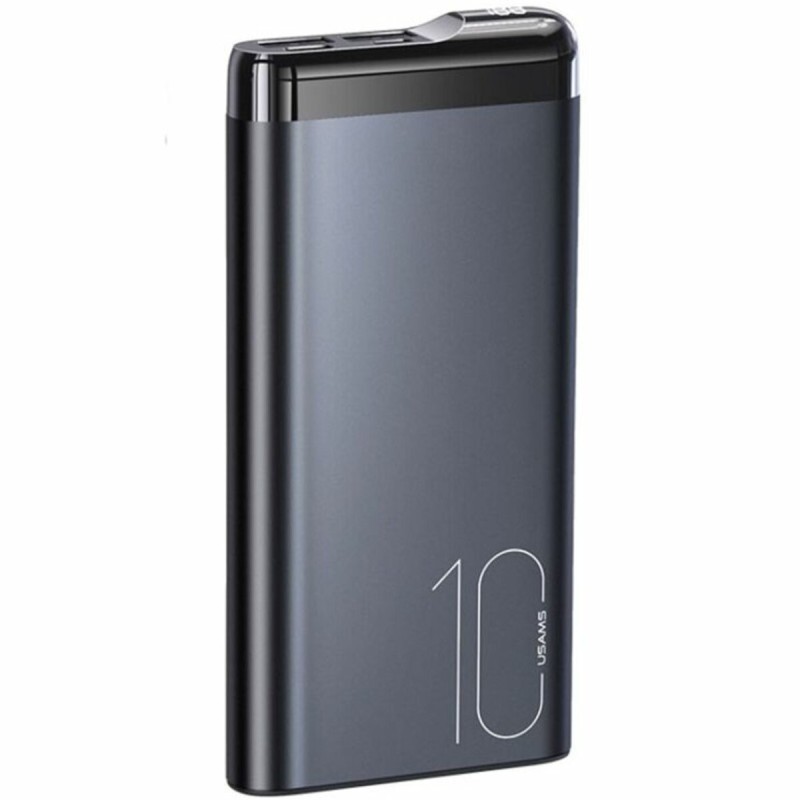 Зовнішній акумулятор Usams US-CD148 PB55 Alloy Digital Display Power Bank 10000mah Grey