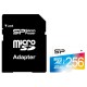 microSDXC (UHS-1) SiliconPower Elite Color 256Gb class 10 (adapter SD)