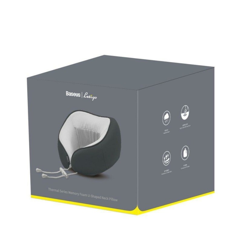 Подушка для подорожі Baseus Thermal Series Memory Foam U-Shaped Neck Pillow Dark Grey