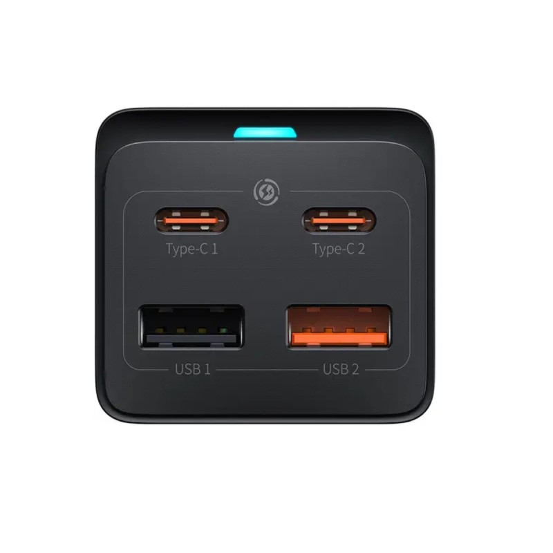 Мережевий зарядний пристрій Baseus GaN3 Pro Desktop Powerstrip AC+2U+2C 65W EU Black Baseus Xiaobai series fast charging Cable Type-C  to Type