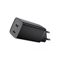 Мережевий зарядний пристрій Baseus GaN Lite Quick Charger C+C 65W EU Black