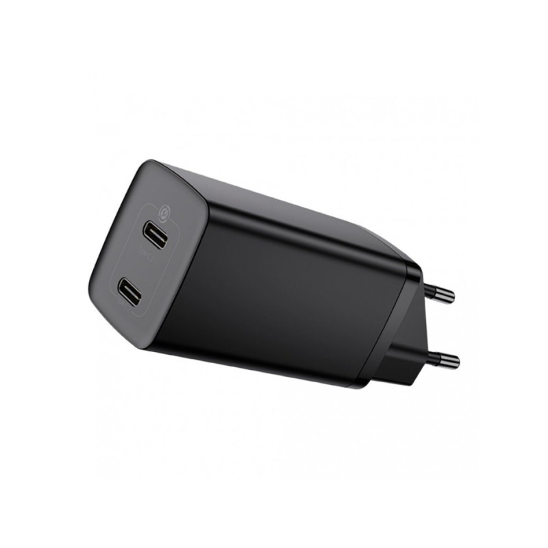 Мережевий зарядний пристрій Baseus GaN Lite Quick Charger C+C 65W EU Black