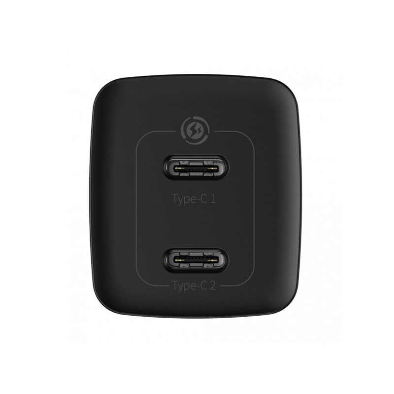 Мережевий зарядний пристрій Baseus GaN Lite Quick Charger C+C 65W EU Black