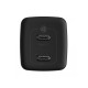 Мережевий зарядний пристрій Baseus GaN Lite Quick Charger C+C 65W EU Black