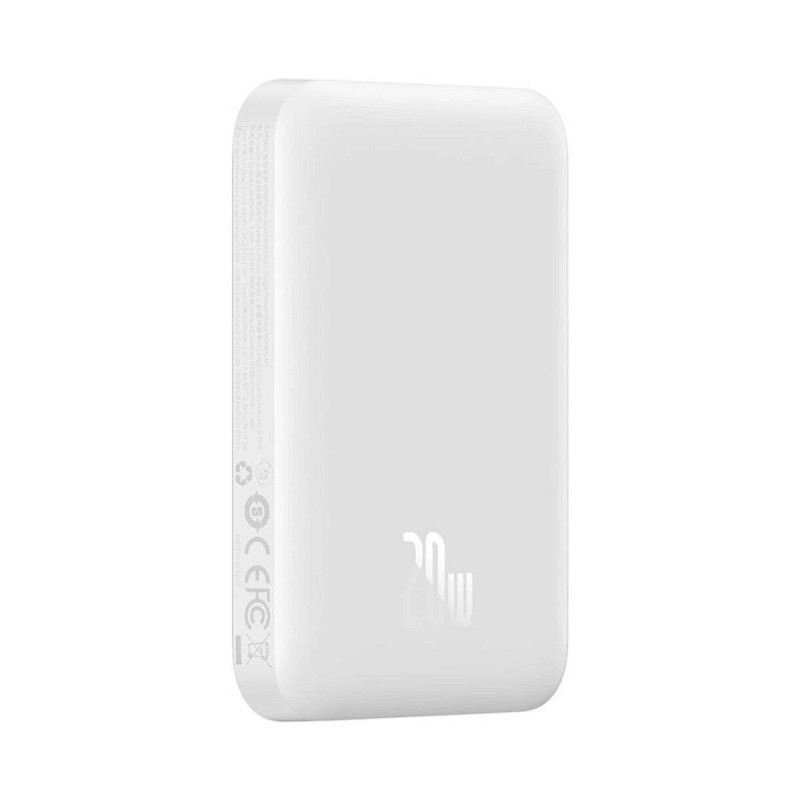 Зовнішній акумулятор Baseus Magnetic Wireless Charging Power bank 6000mAh 20W With Cable White