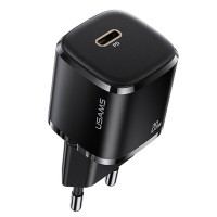 Мережевий зарядний пристрій Usams US-CC124 T36 20W Super Si PD Fast Charger(EU) Black
