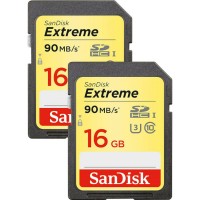 SDHC (UHS-1 U3) SanDisk Extreme 2x16Gb class 10 (90Mb/s, 600x)