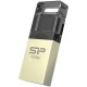 Flash SiliconPower USB 2.0 Mobile X10 MicroUSB OTG 32Gb Champague metal