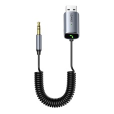 Bluetooth ресивер Usams US-SJ504 Aluminum Alloy Car Wireless Audio Receiver Iron grey