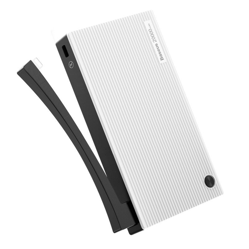 Зовнішній акумулятор Baseus Esazi QC3.0 Dual input Digital display Power bank 20000mAh White