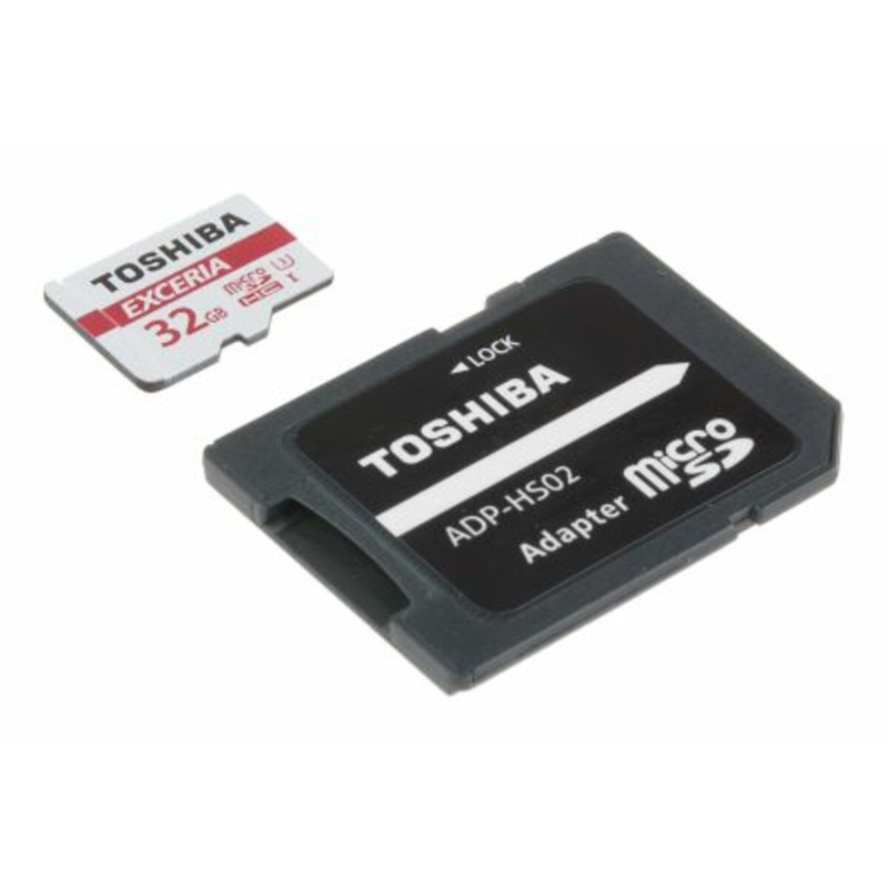 microSDHC (UHS-1 U3) Toshiba Exceria 32Gb class 10 (R90MB/s) (adapter SD)