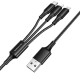 Кабель BOROFONE BX50 3-in-1 Fresco (Lightning+Micro+Type-C) Black