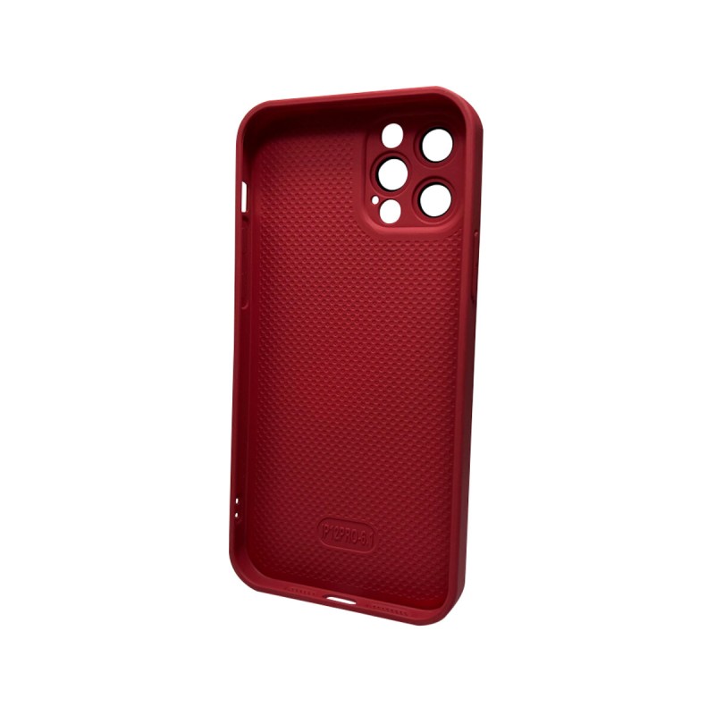 Чохол для смартфона AG Glass Matt Frame Color MagSafe Logo for Apple iPhone 12 Pro Max Cola Red