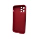 Чохол для смартфона AG Glass Matt Frame Color MagSafe Logo for Apple iPhone 12 Pro Max Cola Red
