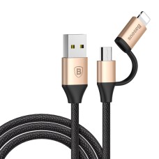 Кабель Baseus Yiven 2-in-1 Cable (Micro/Lightning) 1m Gold