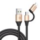 Кабель Baseus Yiven 2-in-1 Cable (Micro/Lightning) 1m Gold