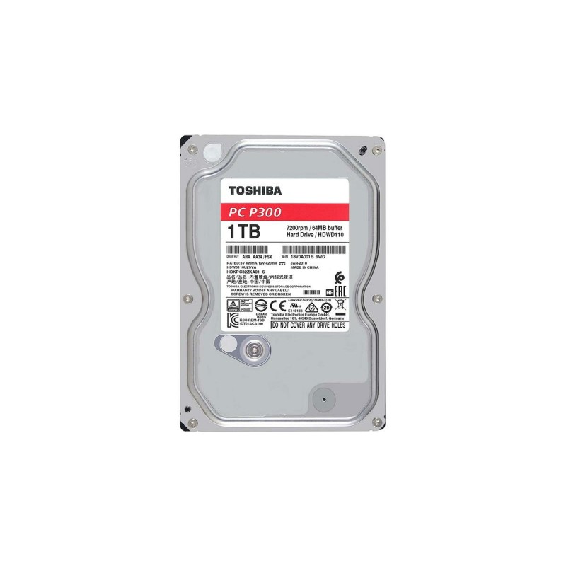 HDD TOSHIBA 3.5" P300 1TB SATA III-600, 7200RPM, 64MB, NCQ, bulk