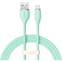 Кабель Baseus Jelly Liquid Silica Gel Fast Charging Data Cable USB to iP 2.4A 1.2m Green