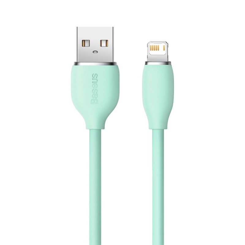 Кабель Baseus Jelly Liquid Silica Gel Fast Charging Data Cable USB to iP 2.4A 1.2m Green