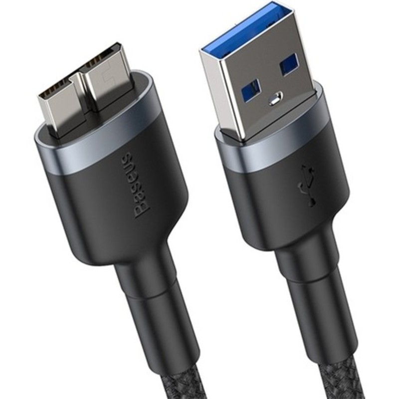 Кабель Baseus cafule Cable USB3.0 Male TO Micro-B 2A 1m Dark gray