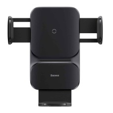 Тримач для мобiльного з БЗП Baseus Wisdom Auto Alignment Car Mount Wireless Charger (QI 15W) (Air Outlet base) Black
