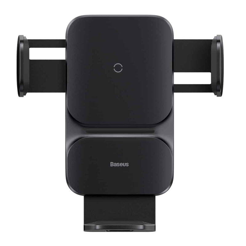 Тримач для мобiльного з БЗП Baseus Wisdom Auto Alignment Car Mount Wireless Charger (QI 15W) (Air Outlet base) Black