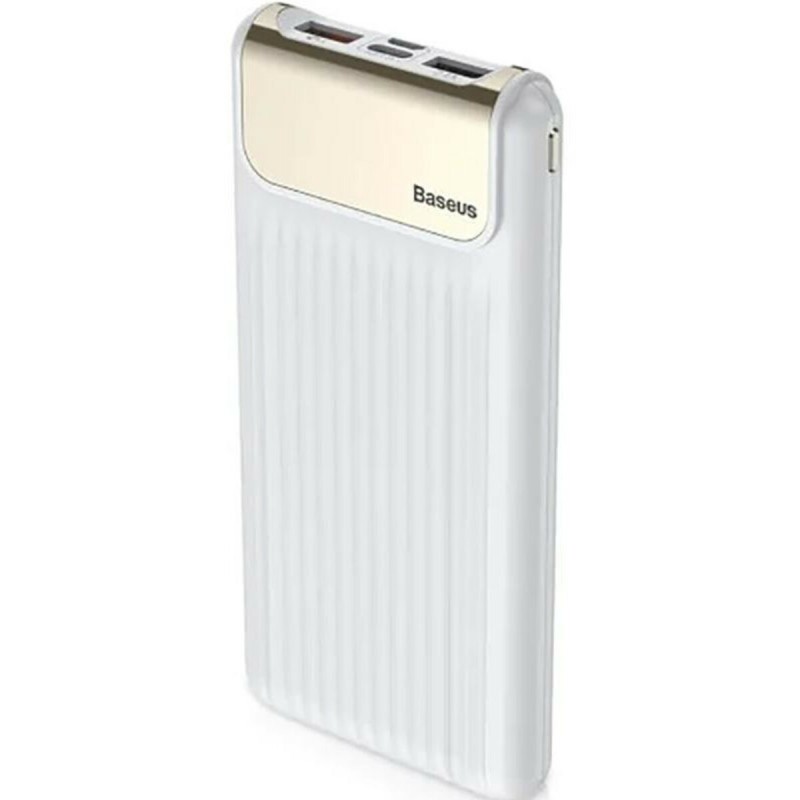 Зовнішній акумулятор Baseus Thin Power Bank 10000mAh White