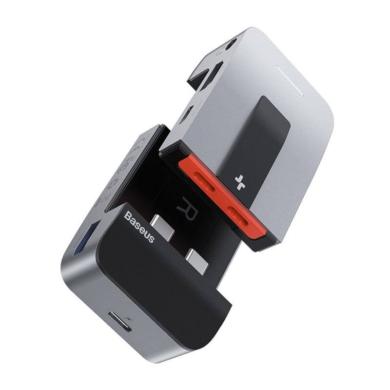 USB-Hub Baseus Armor Age Type-C Bracket Multifunctional HUB Adapter Space Gray