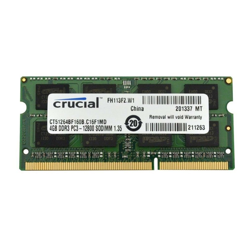 DDR3L Crucial 4GB 1600MHz CL17 SODIMM 1.35V/1.5V