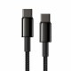 Кабель Baseus Tungsten Gold Fast Charging Data Cable Type-C to Type-C 100W 1m Black