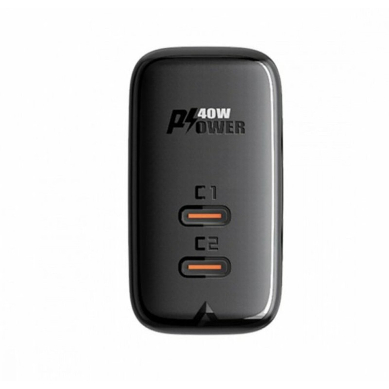 Мережевий зарядний пристрій ACEFAST A9 PD40W(USB-C+USB-C) dual port charger Black