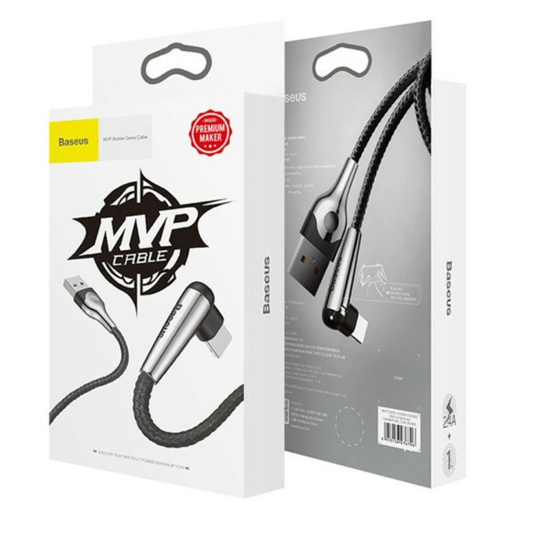 Кабель Baseus MVP Mobile game Cable USB For lightning 2.4A 1M Black