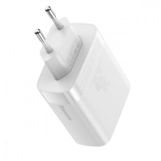 Мережевий зарядний пристрій Baseus Mirror Lake Digital Display 4USB Travel Charger 30W (EU) White
