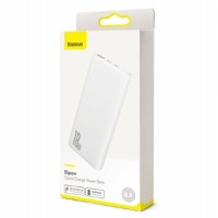Зовнішній акумулятор Baseus Bipow Quick Charge Power Bank PD+QC 10000mAh 18W White