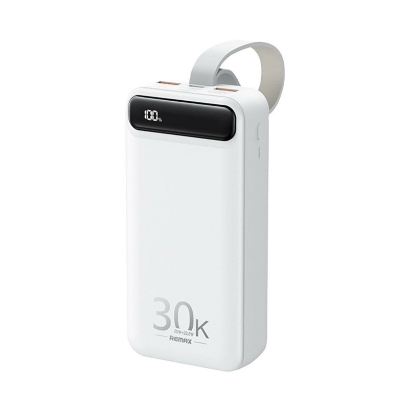 Зовнішній акумулятор REMAX Bole Series 20W+22.5W PD+QC Fast Charging Power Bank  30000mAh RPP-522 White