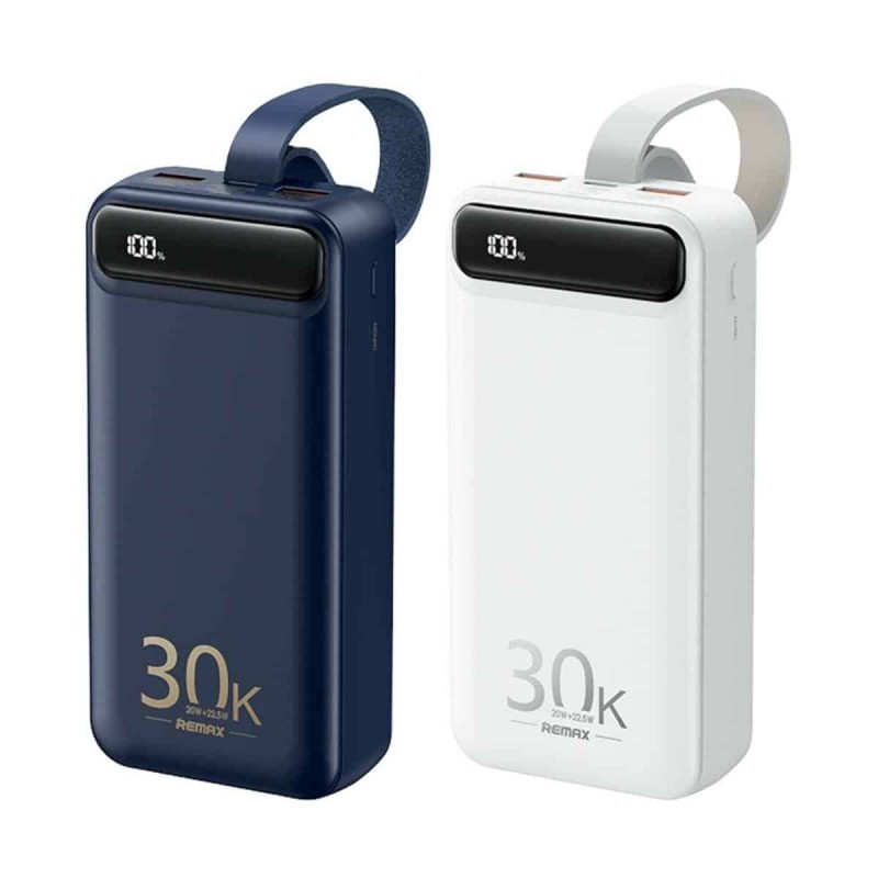 Зовнішній акумулятор REMAX Bole Series 20W+22.5W PD+QC Fast Charging Power Bank  30000mAh RPP-522 White