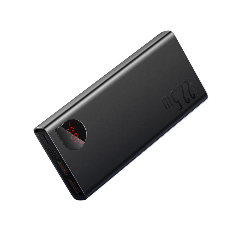 Зовнішній акумулятор Baseus Adaman Metal Digital Display Quick Charge Power Bank 20000mAh22.5W Black