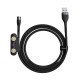 Кабель Baseus Zinc Magnetic Safe Fast Charging Data Cable USB to Type-C 3A 1m Gray+Black