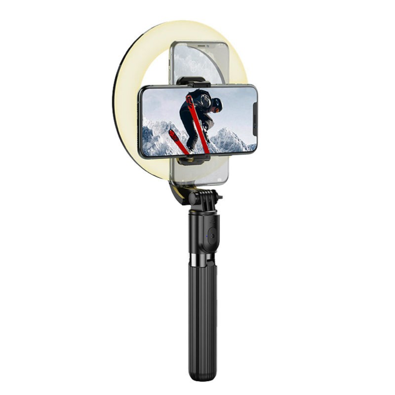 Кільцева лампа на штативі HOCO LV03 Plus Showfull fill light live broadcast holder Black