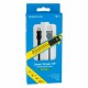 Кабель BOROFONE BU17 USB to Type-C, 2.4A, 1.2m, nylon, aluminum connectors, light indicator, Black