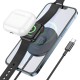 Бездротовий зарядний пристрій BOROFONE BQ18 Energy 3-in-1 magnetic wireless fast charger Black