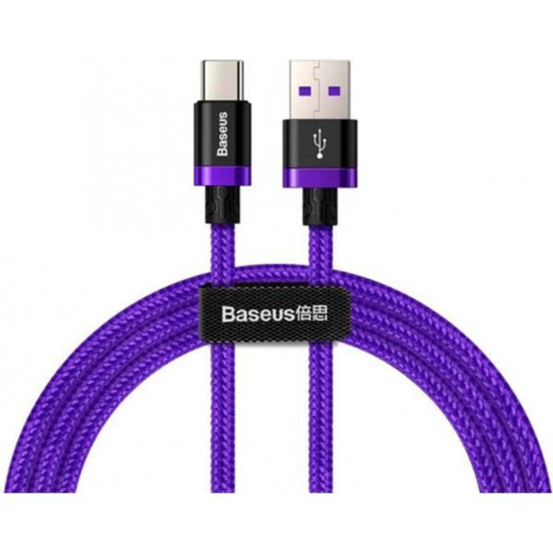 Кабель Baseus HW Flash Charge Cable USB For Type-C 40W 1m Purple