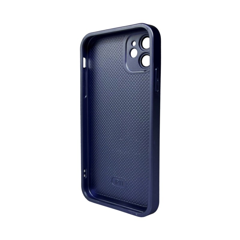 Чохол для смартфона AG Glass Matt Frame Color MagSafe Logo for Apple iPhone 11 Navy Blue