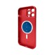 Чохол для смартфона AG Glass Matt Frame Color MagSafe Logo for Apple iPhone 13 Pro Max Cola Red