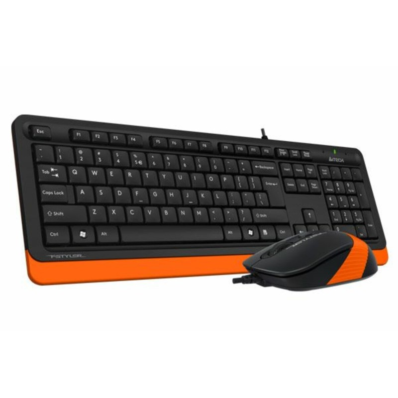 Комплект з  маніпулятора миші та клавіатури A4Tech F1010 Orange